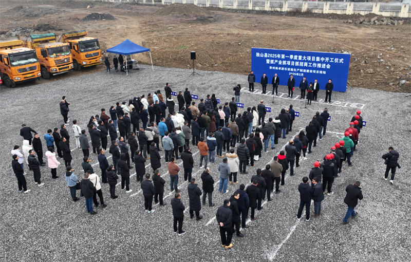 公司20万千瓦风电项目参加独山县2025年一季度重大项目集中开工仪式